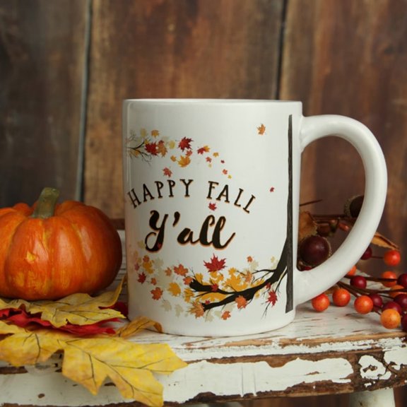 Happy Fall Y'all, Fall Mug, Autumn Mug, Fall Lover, Pumpkin Spice Mug, Coffee Lover Gift, Gift under , Fall Coffee Mug.jpg