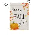 thumbnail image 1 of Happy Fall Y''all Garden Flag Pumpkin Maple Leaf Yard Flag Vertical Double Sided Autumn Thanksgiving Farmhouse Outdoor Vintage Decor Small Yard Flag 12.5 X 18, 1 of 4