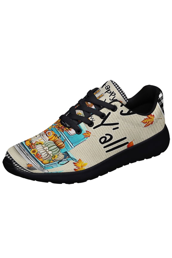 Happy Fall Y'all Shoes Sneakers Black Size 8.5