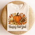 thumbnail image 1 of Happy Fall Y'all T-Shirt: Cheetah Pumpkin Thanksgiving Crewneck, 1 of 5