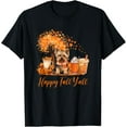 thumbnail image 1 of Happy Fall Y'all Yorkie Autumn Pumpkin Spice Latte T-Shirt, 1 of 3