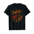 thumbnail image 1 of Happy Fall Y'all shirt For Women MenShort Sleeve Black T-Shirt, 1 of 5