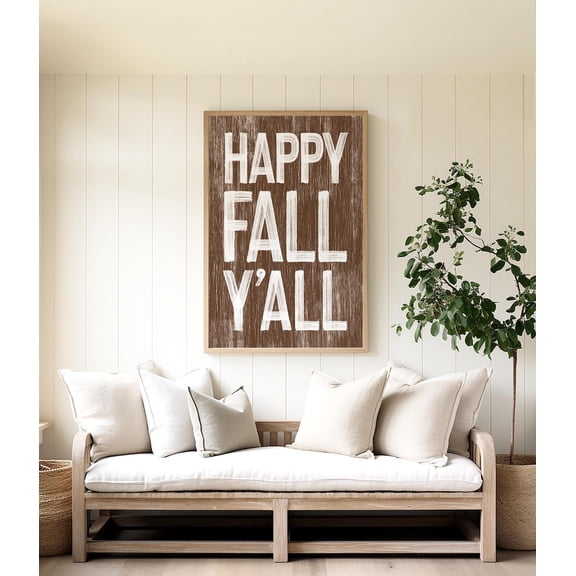 Happy Fall Yall Bear Brown Extra Fall Wall Art Mantel Decor Seasonal Porch Halloween Porch