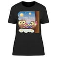 thumbnail image 1 of Happy Family Of Owls T-Shirt Women -Image by Shutterstock, Female x-Large, 1 of 2