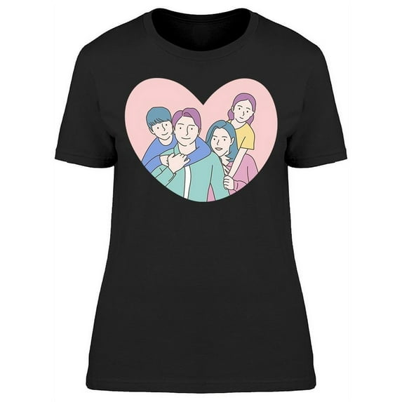 Happy Family Portrait T-Shirt Women -Image by Shutterstock, Female Medium