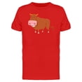 thumbnail image 1 of Happy Farm Bull Cartoon T-Shirt Men -Image by Shutterstock, Male XX-Large, 1 of 2