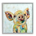 thumbnail image 1 of Happy Farm Pig Modern Composition Animals & Insects Painting Gray Framed Art Print Wall Art, 1 of 7