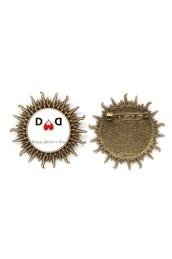 Happy Father Day Love Dad Forever Metall Sonne Brosche Haken Pin