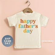 BELLA + CANVAS Happy Father'S Day Shirt, 1St Father'S Day Gift For Toddler, Father'S Day Tees For Kids, Daddy And Me Apparel, (Ca-D76), New Born, Baby Shower Gift, New Parents Gift
