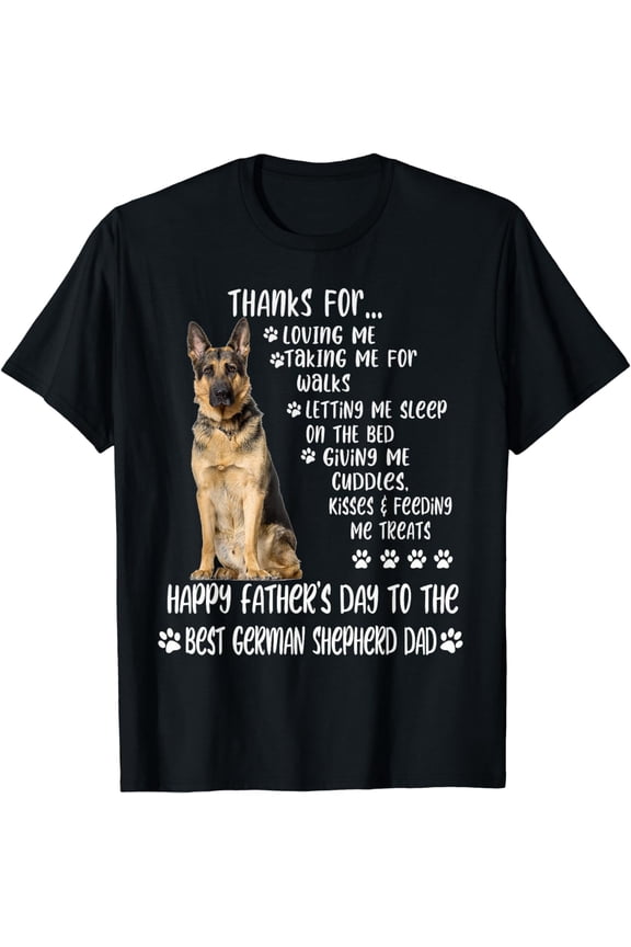 Happy Father's Day 2024 German Shepherd Dad dog Lover T-Shirt