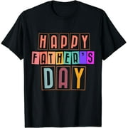 Happy Father's Day 2024 Tee for Men Dad Grandpa Love Heart T-Shirt