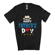 Happy Father's Day 2025; Adorable Heart Proud Dad Papa Hat; Family Group Unisex T-Shirt