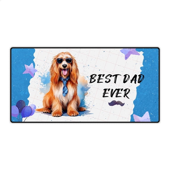 Happy Father's Day Best Afghan Hound Cool Dad Ever Desk Mat Full Keyboard Mouse Pad Dog Lover Large Mousepad - 12007