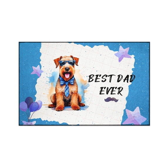 Happy Father's Day Best Airedale Terrier Cool Dad Ever Indoor Rug Dale Waterside Dog Lover Carpet Living Bed Room Sofa Home Decor - 12007