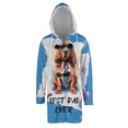 thumbnail image 1 of Happy Father's Day Best Bloodhound Cool Dad Ever All Over Print 3D Hooded Duffle Toggle Coat Dog Lover - 12007, 1 of 6