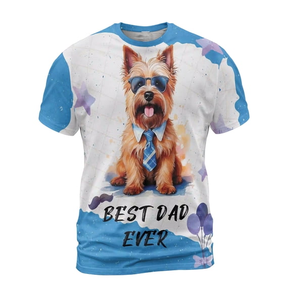 Happy Father's Day Best Cairn Terrier Cool Dad Ever All Over Print 3D Shirt Unisex Merch Cairns Dog Lover - 12007