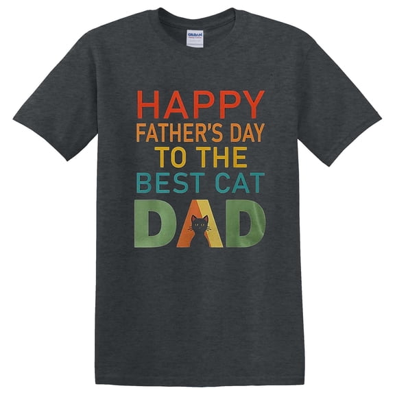 Happy Father's Day Best Cat Dad Funny Feline Lover Pet Parent T-Shirt Unisex, up to 5XL