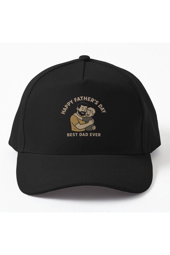 Happy Father's Day Best Dad Hug Baseball Hat, Family Affection Graphic Design, Classic Cap