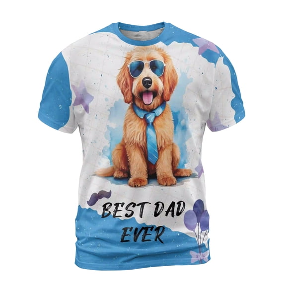 Happy Father's Day Best Goldendoodle Cool Dad Ever All Over Print 3D Shirt Unisex Merch Doodle Dog Lover Gifts Idea - 12007