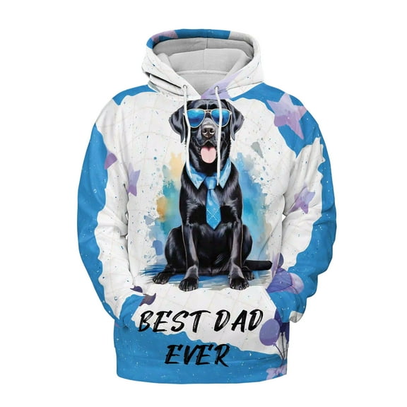 Happy Father's Day Best Labrador Retriever Cool Dad Ever All Over Print 3D Hoodie Unisex Merch Hoodies Lab Dog Lover Gifts - 12007