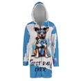 thumbnail image 1 of Happy Father's Day Best Rat Terrier Cool Dad Ever All Over Print 3D Hooded Duffle Toggle Coat Ratty Dog Lover - 12007, 1 of 6