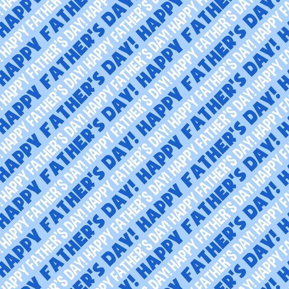 Happy Father's Day Blue Premium Gift Wrap Wrapping Paper Roll