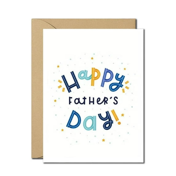 Happy Father's Day Card - Charming Design with Envelope - Perfect for Celebrating Dad