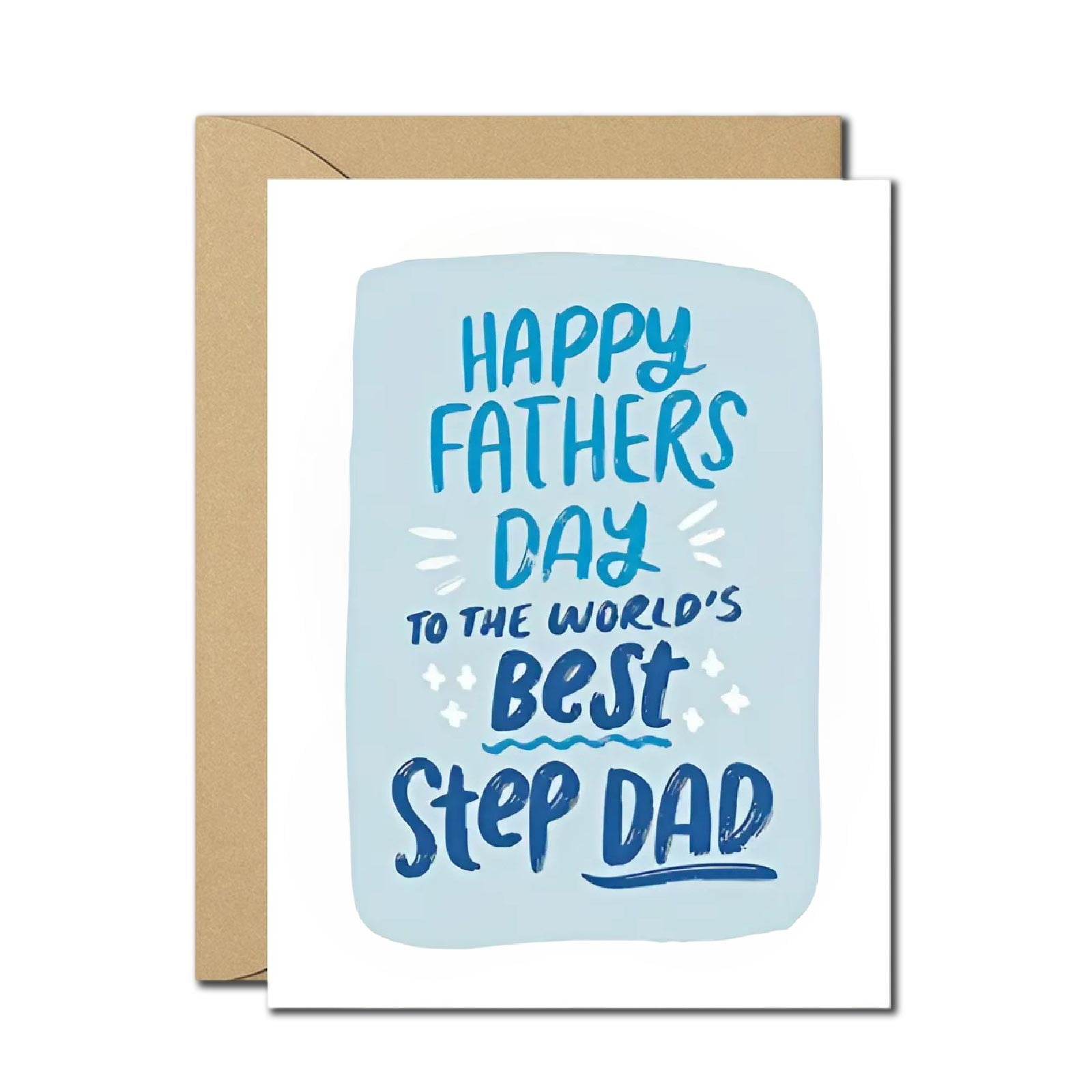 Happy Father's Day Card for the Best Step Dad - Heartwarming Greeting Card with Envelope