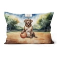 thumbnail image 1 of Happy Father's Day Chesapeake Bay Retriever Playing Basketball with Best Dad Jersey Pillow Cushion Double Sided Chessie Dog Lover Throw Pillow - 13006, 1 of 4