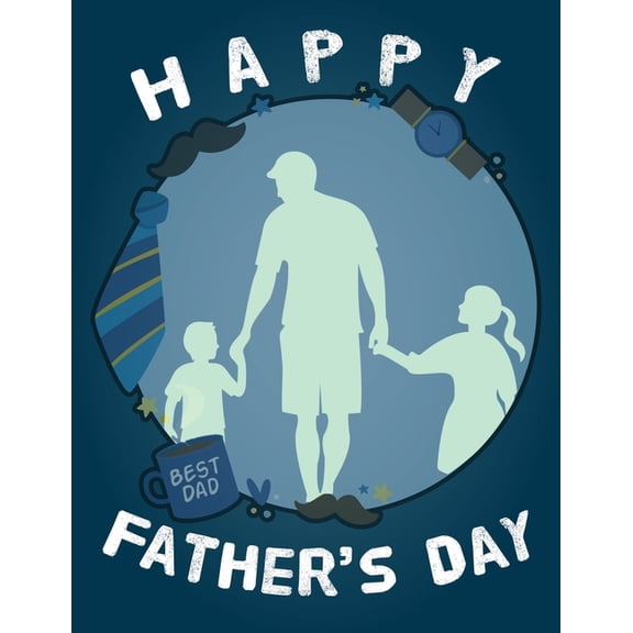 Happy Father's Day: Coloring Book for Kids - Father's Day Gift Idea - Express your love to your dad - Gift idea for daddy or GrandPa from Kids Daughter or Son (Paperback)