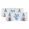 thumbnail image 1 of Happy Father's Day Curtain Valances for Windows, Kitchen Valance Window Treatments Panel 2 Pack, Blue Gnomes Garden Floral Rod Pocket Short Curtains for Bathroom Bedroom 42 x 18 Inch, 1 of 8