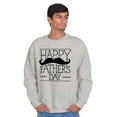 thumbnail image 1 of Happy Father's Day Dad Mustache Men's Crewneck Sweatshirt Brisco Brands L, 1 of 6