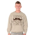 thumbnail image 1 of Happy Father's Day Dad Mustache Men's Crewneck Sweatshirt Brisco Brands M, 1 of 6