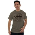 thumbnail image 1 of Happy Father's Day Dad Mustache Men's Graphic T Shirt Tees Brisco Brands 2X, 1 of 6