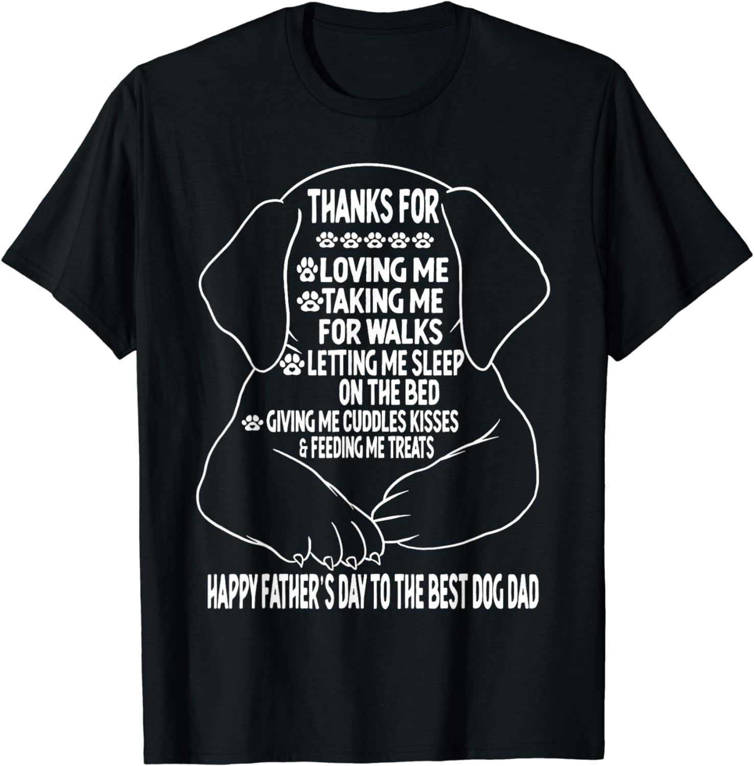 Happy Father's Day Dog Dad From Daughter Son And Wife T-Shirt - Walmart.com