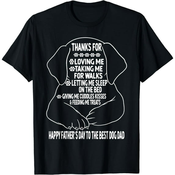 Happy Father's Day Dog Dad From Daughter Son And Wife T-Shirt