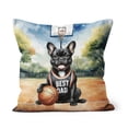 thumbnail image 1 of Happy Father's Day French Bulldog Playing Basketball with Best Dad Jersey Pillow Cushion Double Sided Dog Lover Gifts Throw Pillow - 13006, 1 of 4