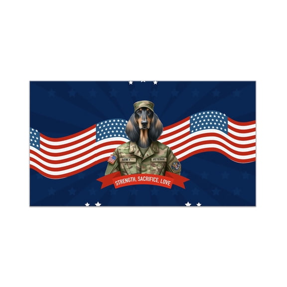 Happy Father's Day Honoring Veterans Afghan Hound in Army Uniform Doormat Dog Lover Indoor Outdoor Welcome Mat - 13007