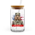 thumbnail image 1 of Happy Father's Day Honoring Veterans Cocker Spaniel in Army Uniform 16oz Glass Cup Mug Cockers Dog Lover Gifts Glass Can with Bamboo Lid and Straw - 13007, 1 of 5