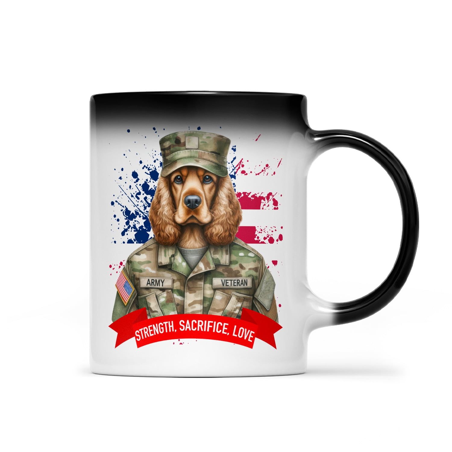 Happy Father's Day Honoring Veterans Cocker Spaniel in Army Uniform ...