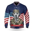 thumbnail image 1 of Happy Father's Day Honoring Veterans Dalmatian in Army Uniform All Over Print 3D Baseball Jacket Dog Lover Bomber Jacket Softball - 13007, 1 of 6