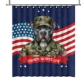 thumbnail image 1 of Happy Father's Day Honoring Veterans Pitbull in Army Uniform Shower Curtain Terrier Dog Lover Waterproof Bathroom Bathtub Curtain - 13007, 1 of 5