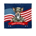 thumbnail image 1 of Happy Father's Day Honoring Veterans Toy Fox Terrier in Army Uniform Tapestry Dog Lover Wall Hanging Backdrop Home Decor - 13007, 1 of 5