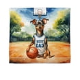 thumbnail image 1 of Happy Father's Day Miniature Pinscher Playing Basketball with Best Dad Jersey Tapestry Mini Pin Dog Lover Wall Hanging Backdrop Home Decor - 13006, 1 of 5