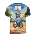 thumbnail image 1 of Happy Father's Day Pitbull Playing Basketball with Best Dad Jersey All Over Print 3D Shirt Unisex Merch Terrier Dog Lover - 13006, 1 of 6