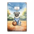 thumbnail image 1 of Happy Father's Day Pug Playing Basketball with Best Dad Jersey Vertical Metal Aluminum Sign Dog Lover Gifts Wall Art Home Decor - 13006, 1 of 5