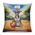 thumbnail image 1 of Happy Father's Day Rat Terrier Playing Basketball with Best Dad Jersey Pillowcase Double Sided Ratty Dog Lover Pillow Case Covers - 13006, 1 of 3