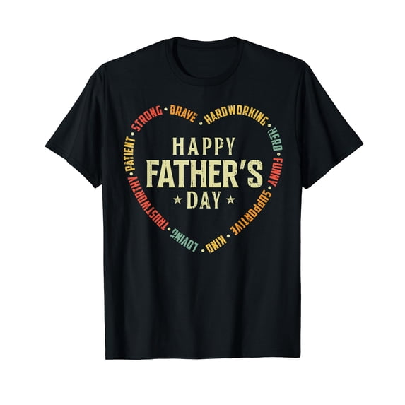 Happy Father's Day Shirt – Heart Word Art for Dad from Kids T-Shirt