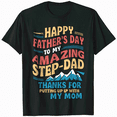 thumbnail image 1 of Happy Father's Day Step-Dad Shirt for Dad Daddy Step-father T-Shirt, 1 of 5