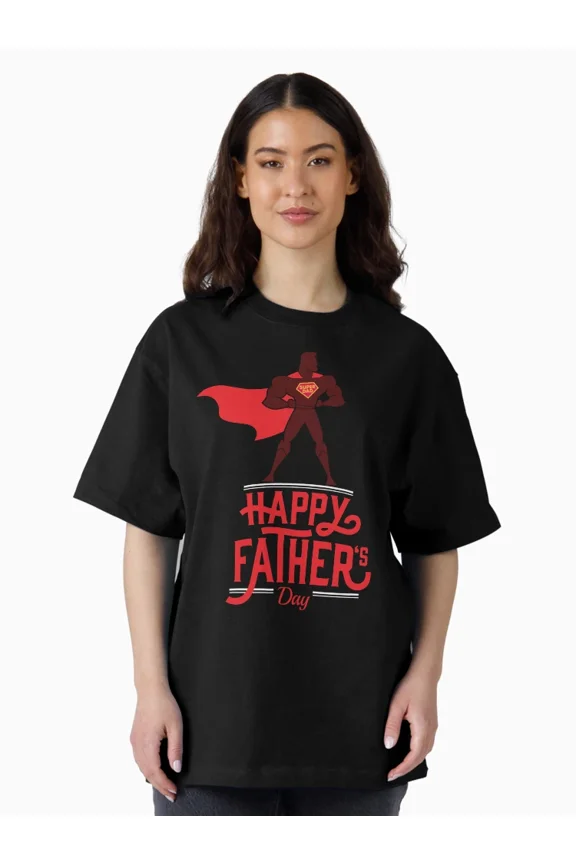 Happy Father's Day Super Dad Hero T-Shirt Funny Dad Superhero Graphic Tee Gift for Dad From Son Daughter Family Cool Father's Day Shirt